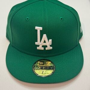 Dodgers New Era Green 59FIFTY Cap with White Logo